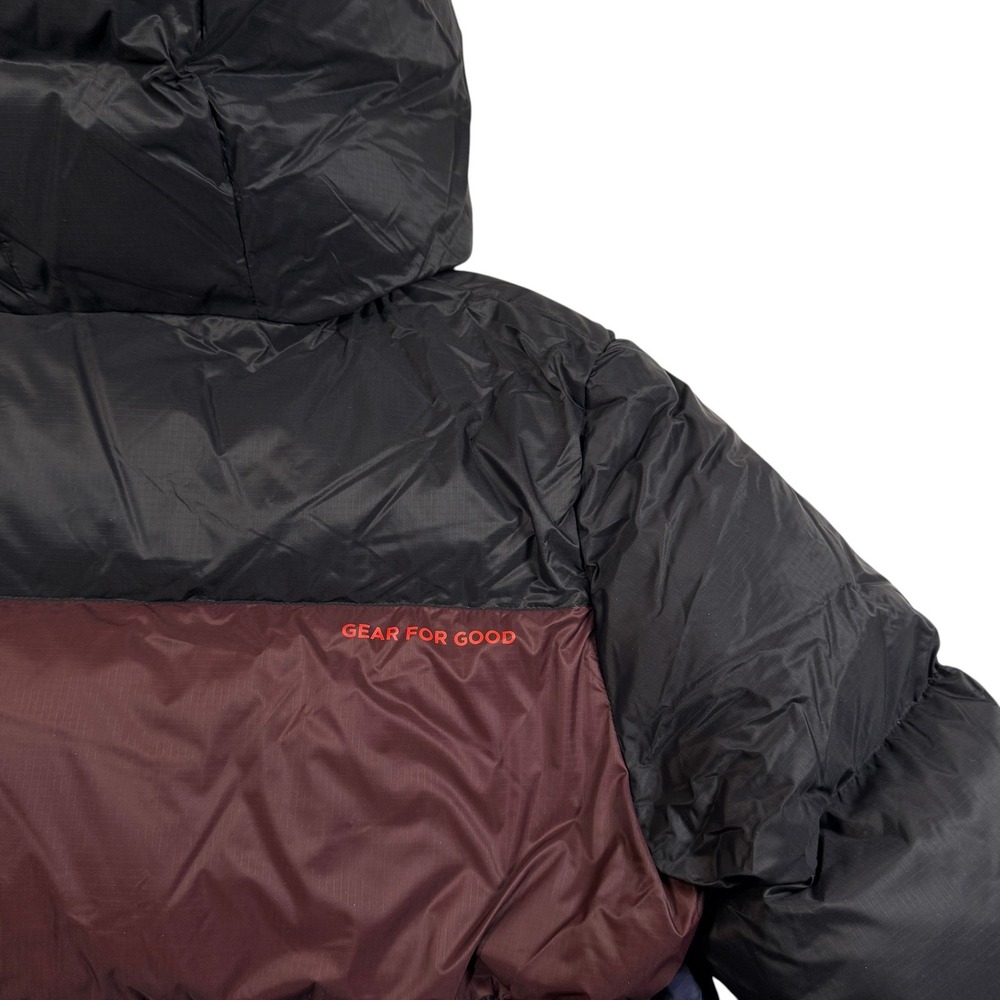 Cotopaxi Solazo Hooded Down Jacket Womens Small Black Maroon Navy Blue Puffer - Picture 13 of 13